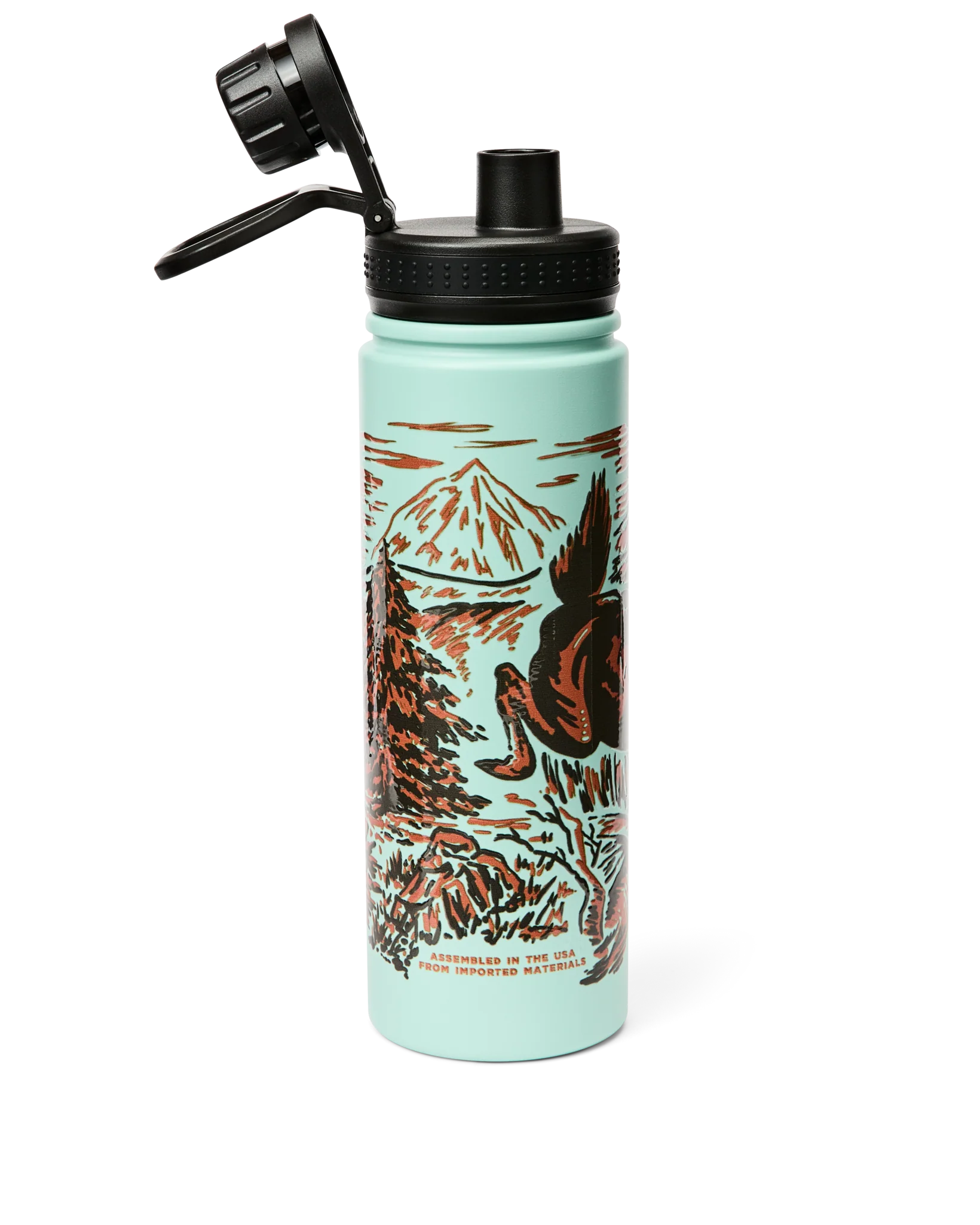 Deer Insulated Water Bottle - Sea Foam