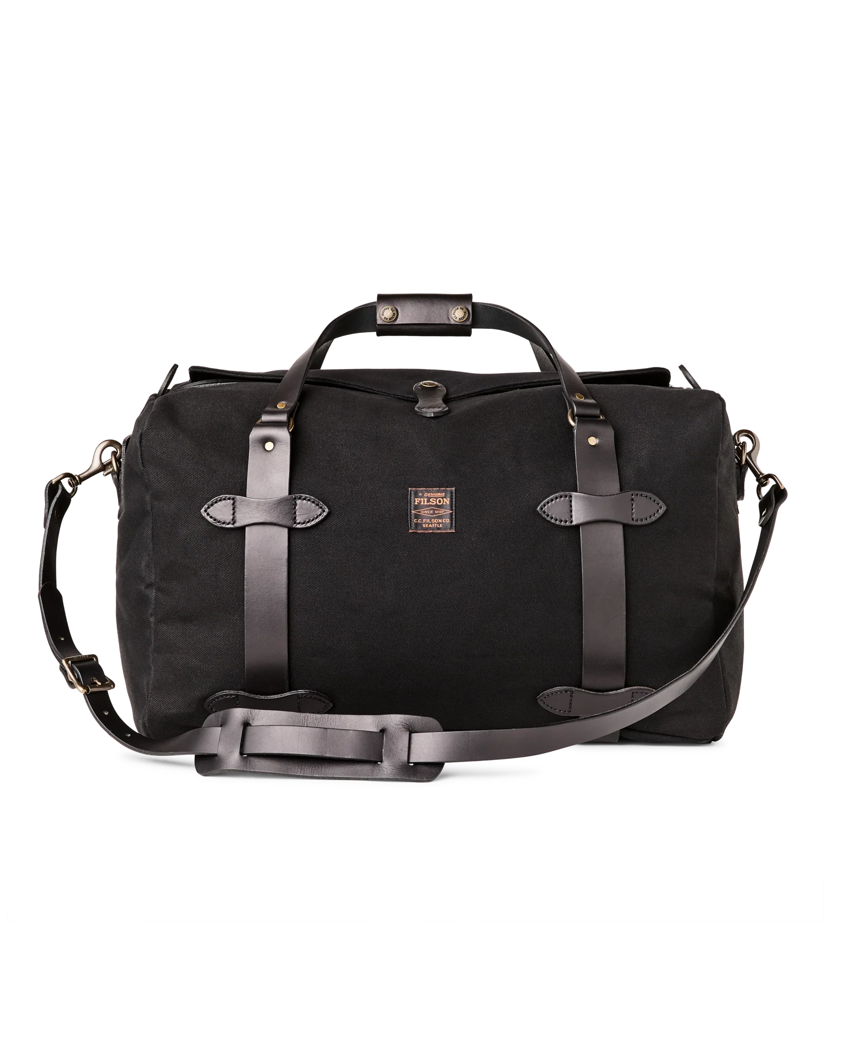 Medium Rugged Twill Duffle Bag - Black
