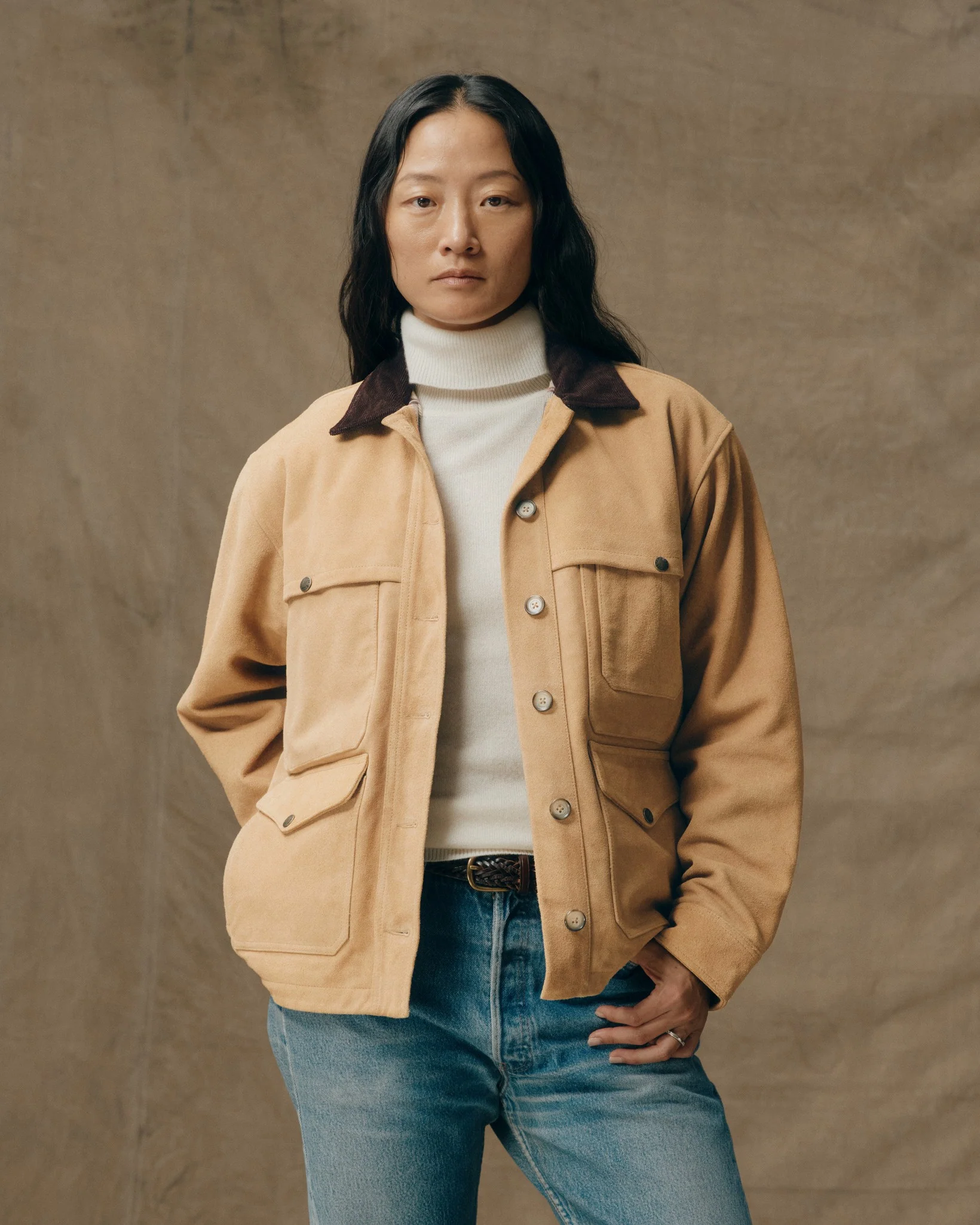 Women's Suede Leather Cruiser - Tan