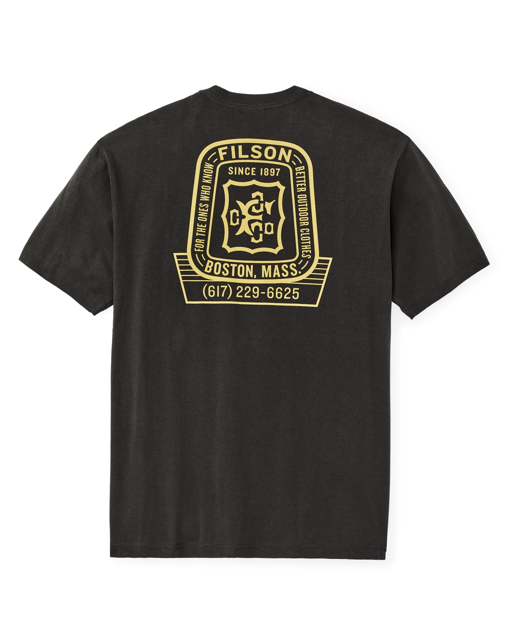 Boston Graphic Short Sleeve T-Shirt - Faded Black