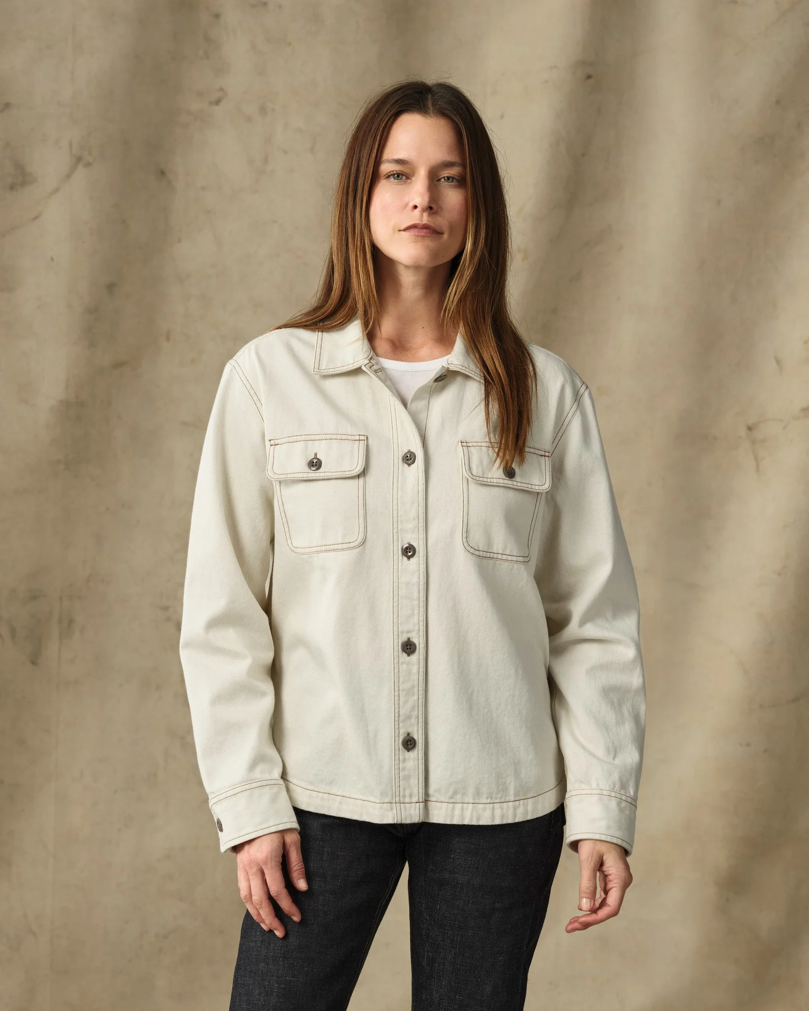 Women's Denim Shirt - Natural Seed