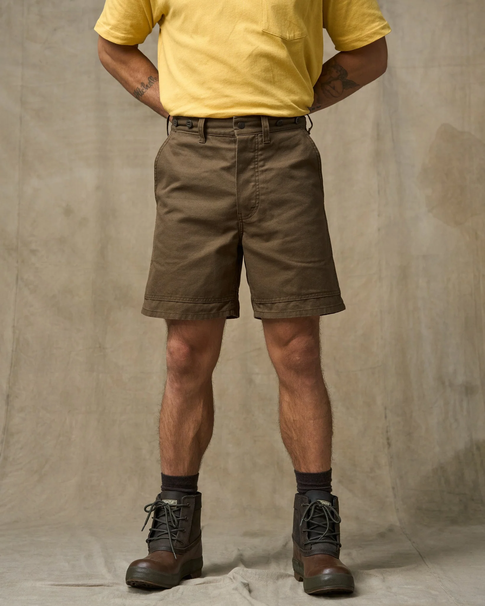 Dry Tin Cloth Shorts - Marsh Olive