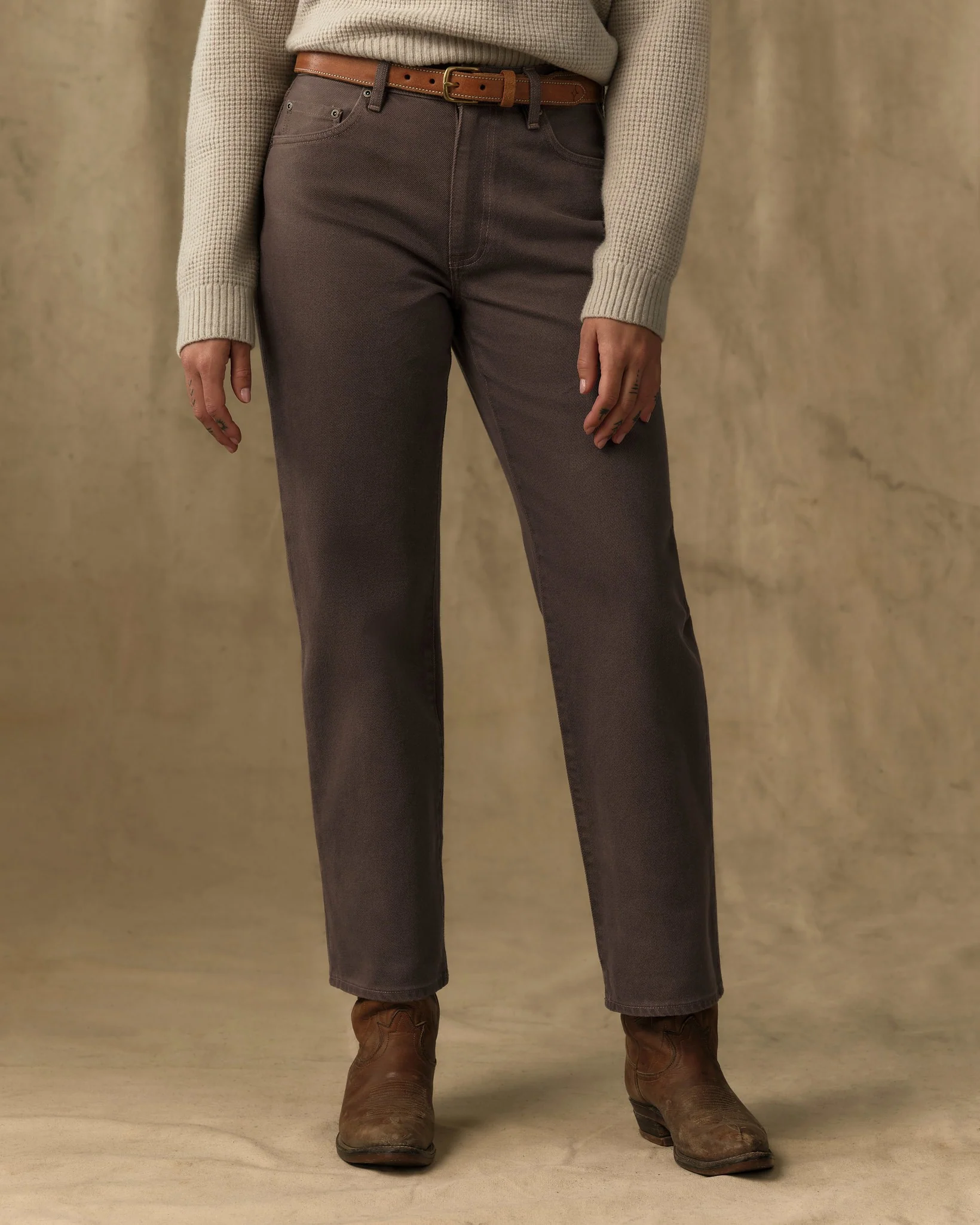 Women's 14-oz. Straight-Leg Jeans - Slate Brown