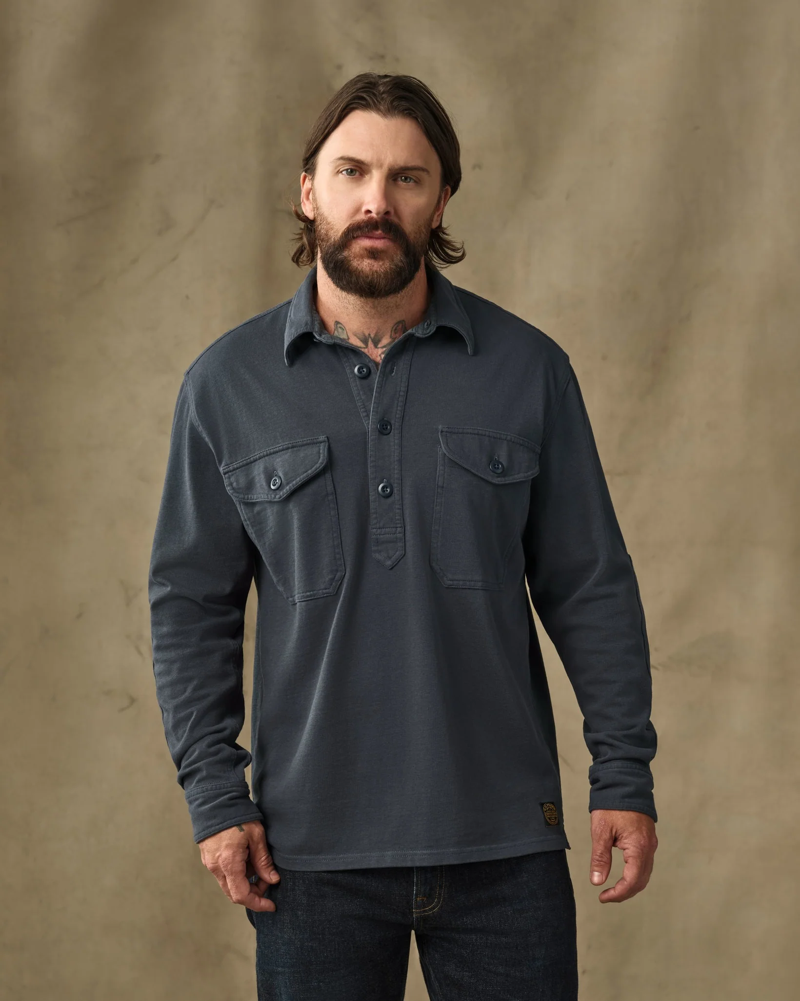 Field Knit Pullover Shirt - Bluefin