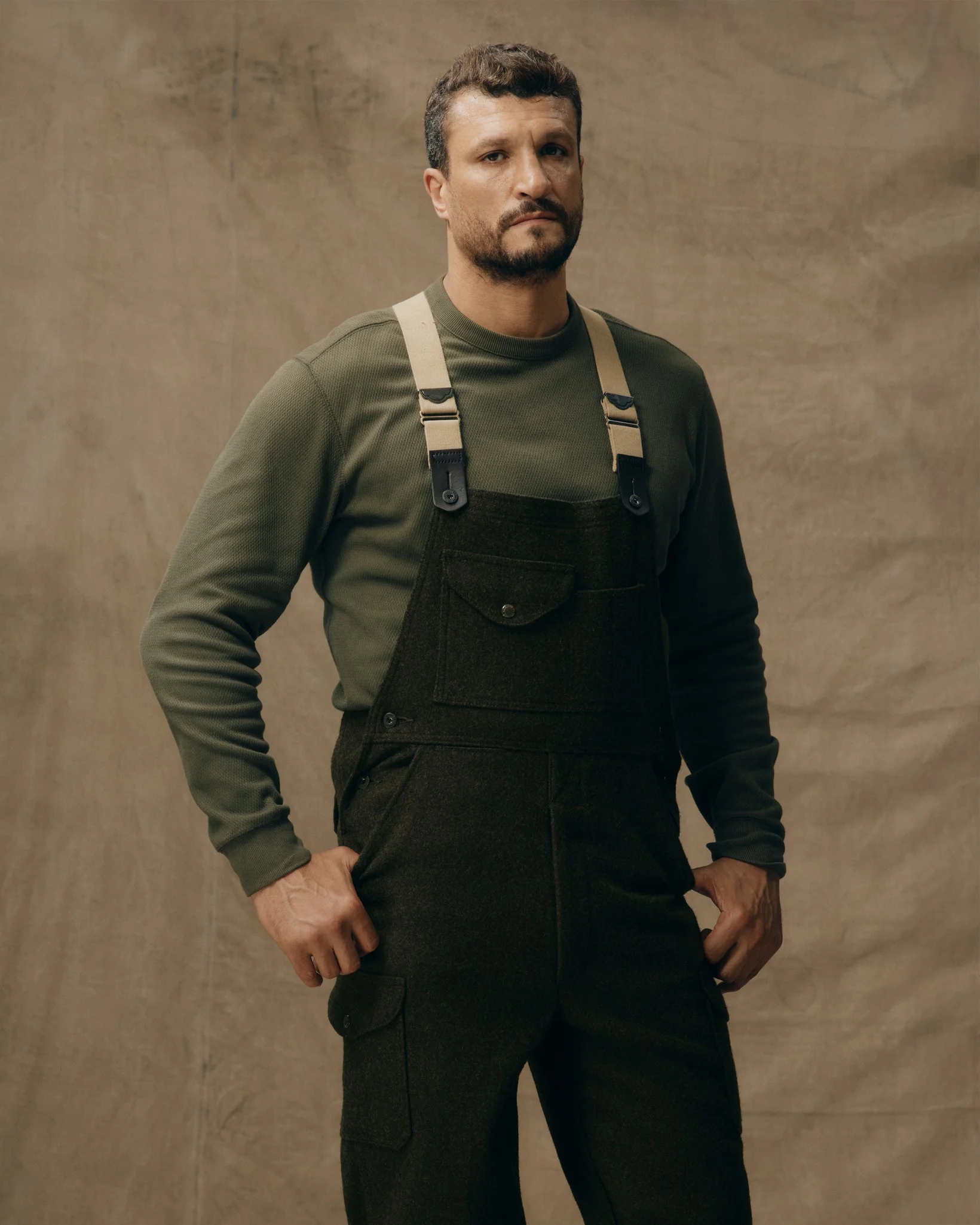 Mackinaw Wool Bibs - Forest Green