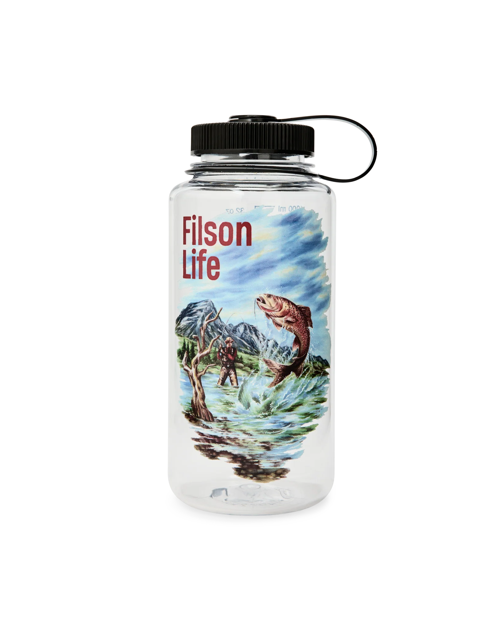 Fishing Graphic Nalgene Bottle - Clear