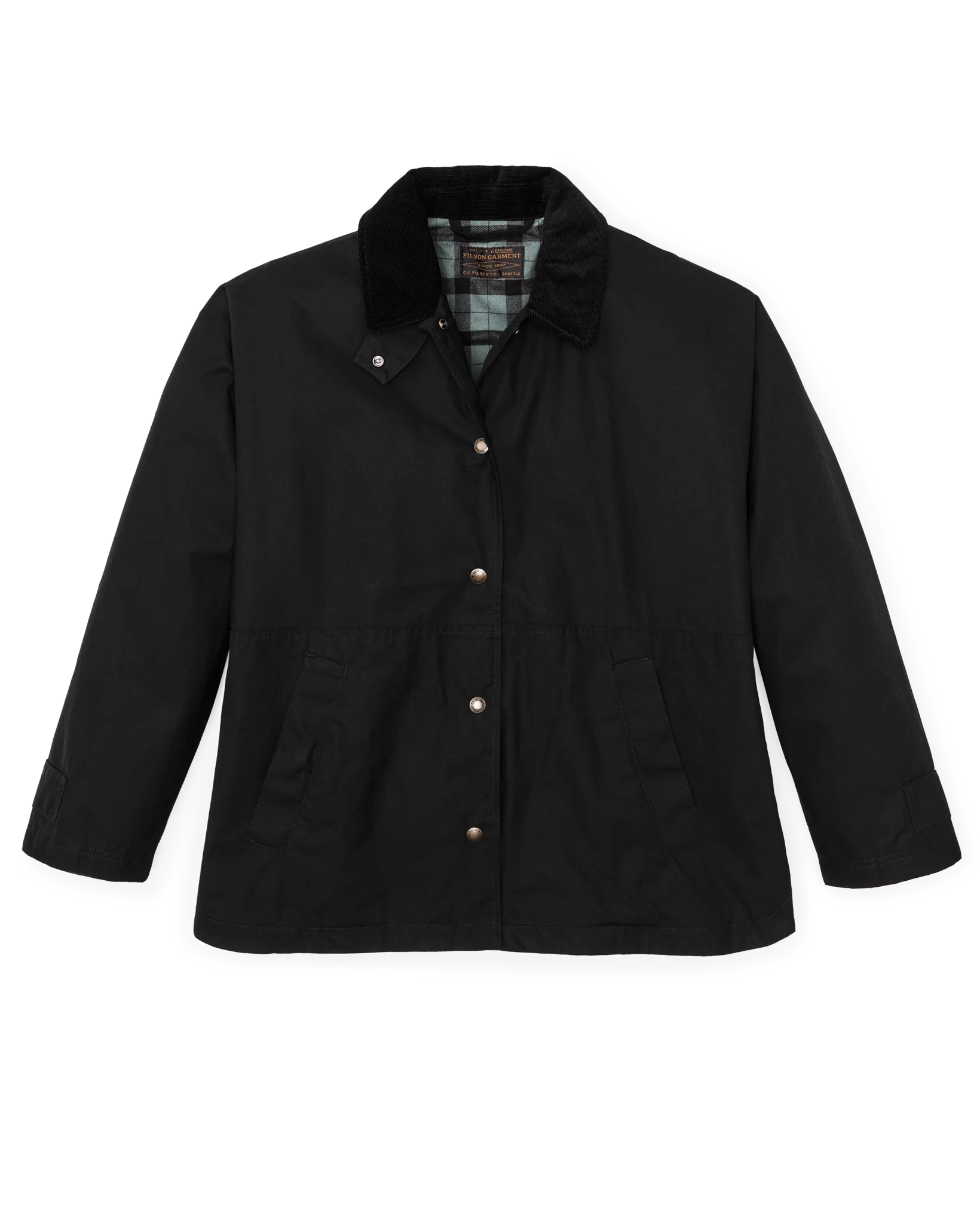 Women's Harbor Front Waxed Jacket - Black