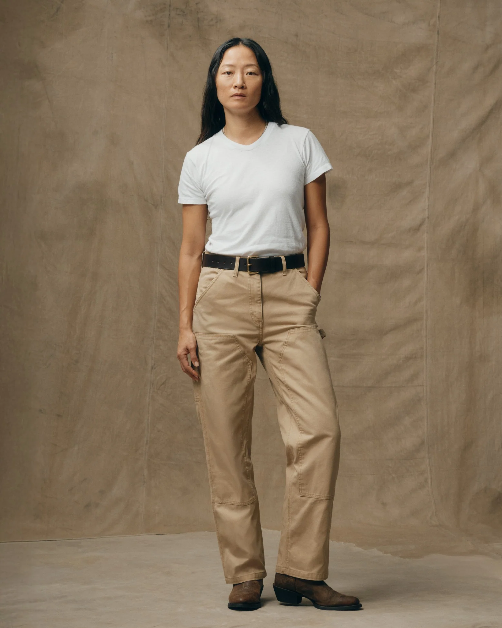 Women's Canvas Work Pants - Natural