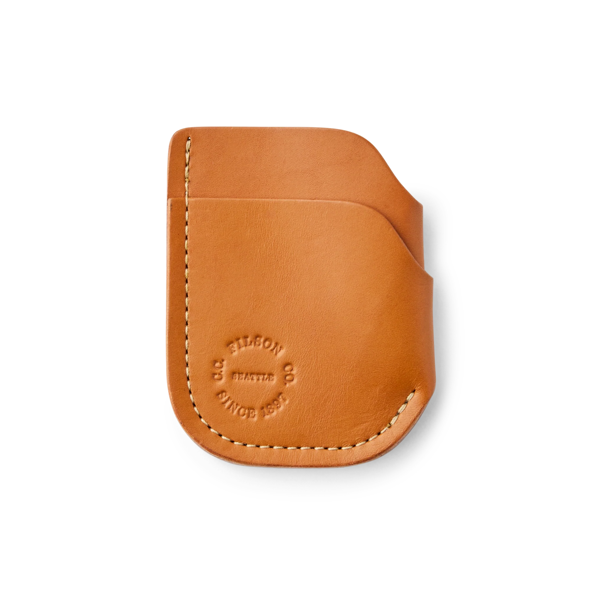 Bridle Leather Front Pocket Cash & Card Case - Tan Leather