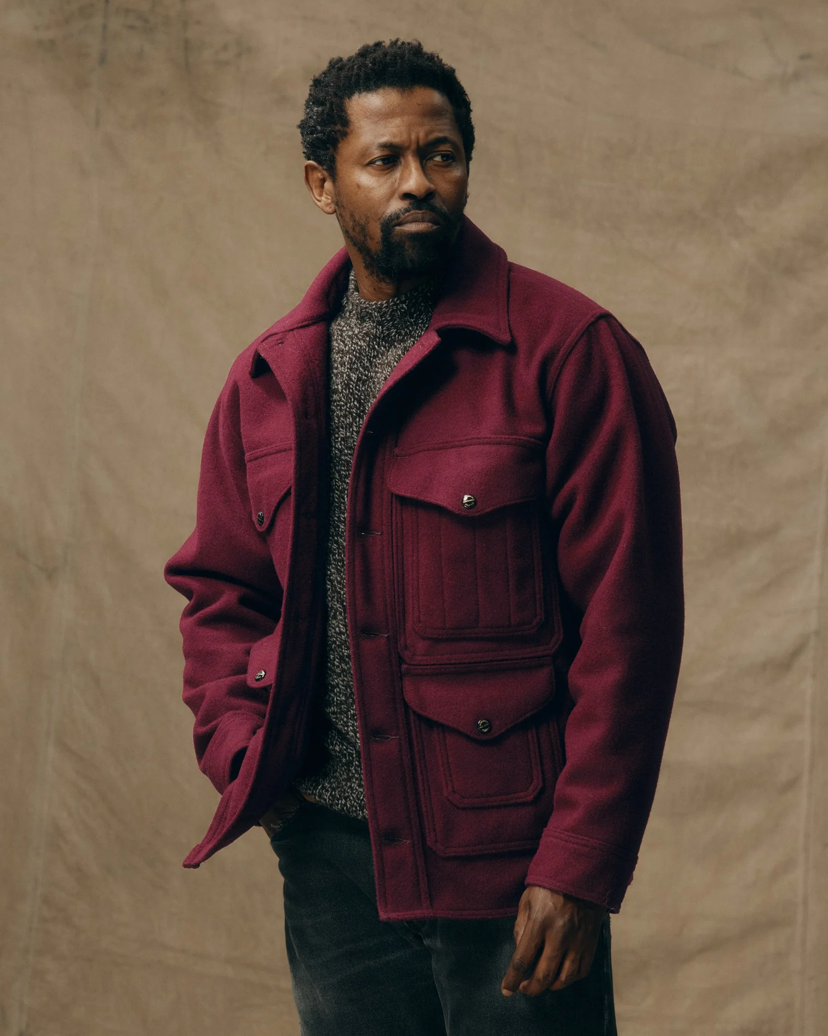 1940s Mackinaw Wool Cruiser Jacket - Wine