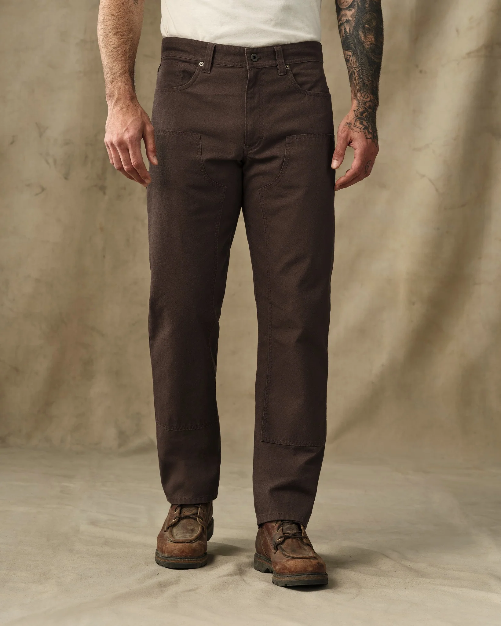 Dry Tin Double Front Pants - Seal Brown