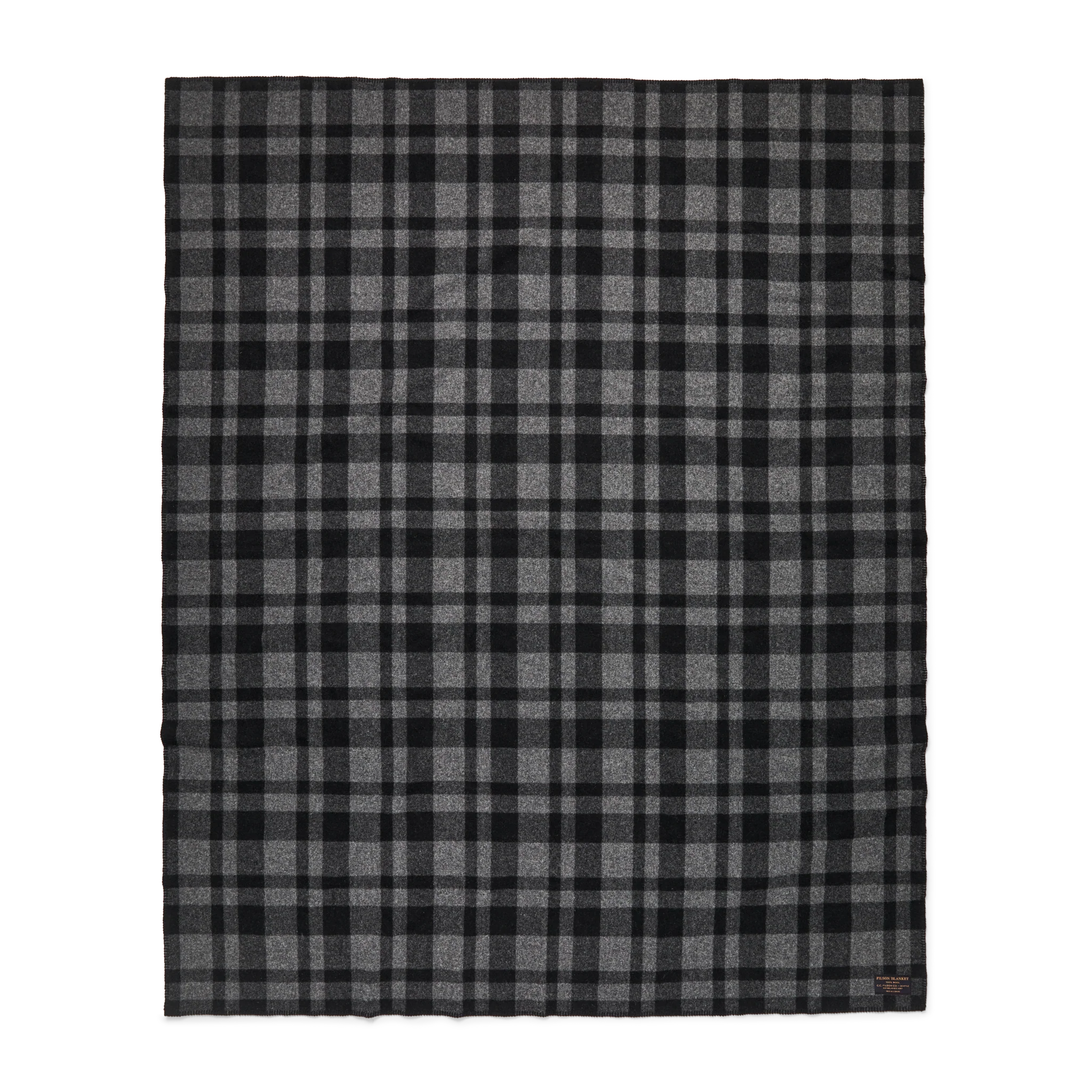 Mackinaw Wool  Blanket - Charcoal Black