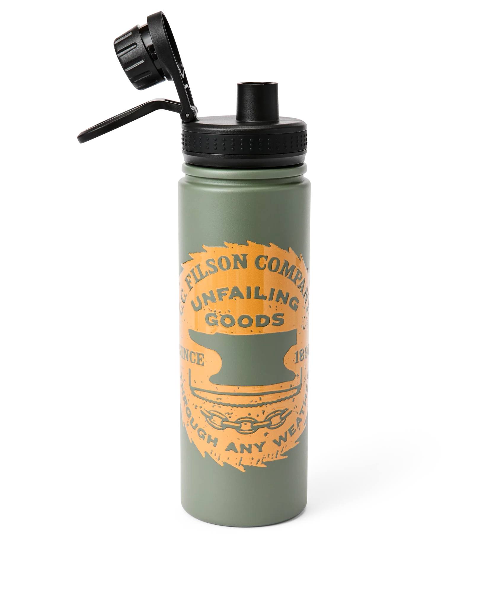 Saw Graphic Insulated Water Bottle - Green