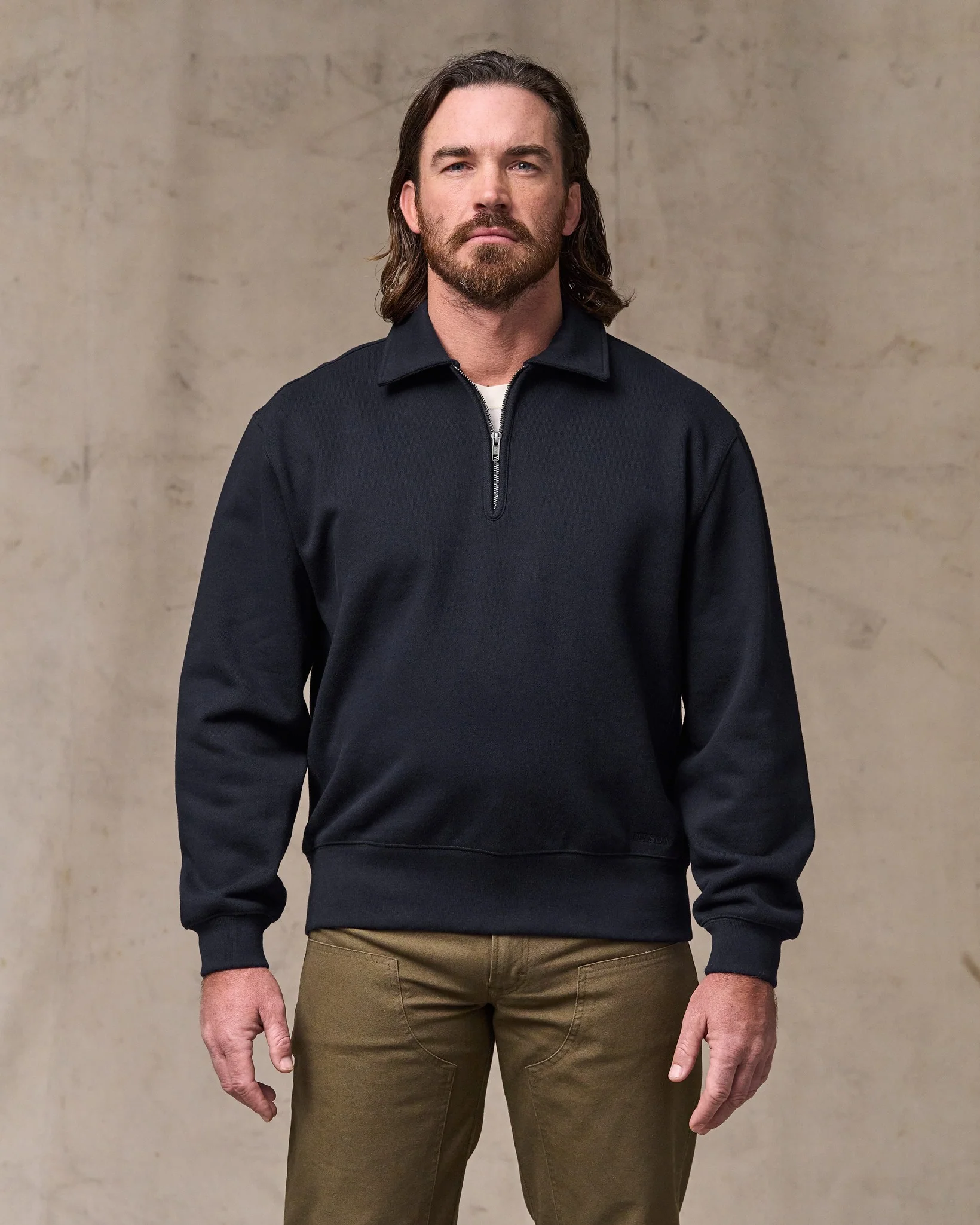 14-oz. Heritage Fleece Quarter Zip - Dark Indigo