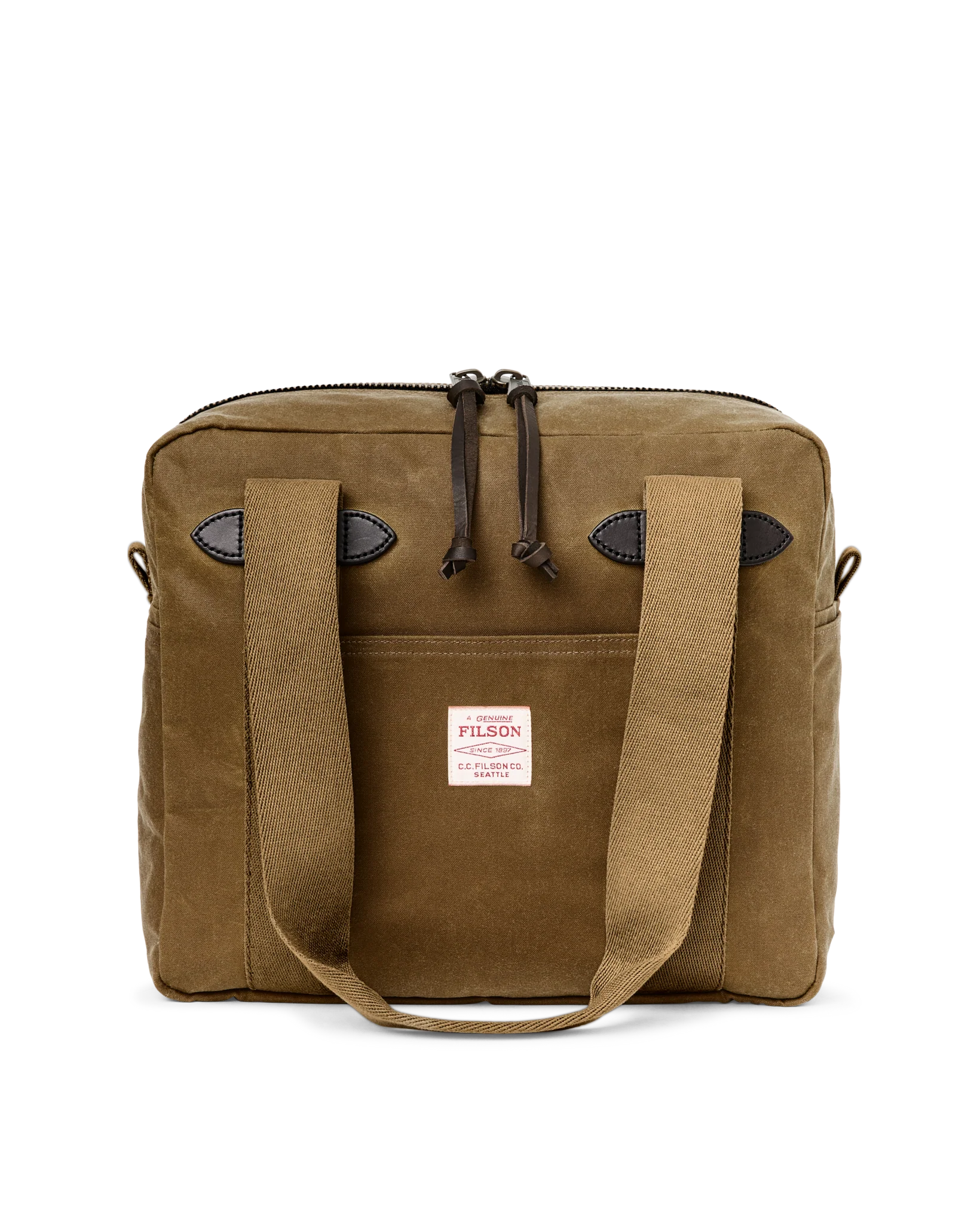 Tin Cloth Zipper Tote Bag - Dark Tan