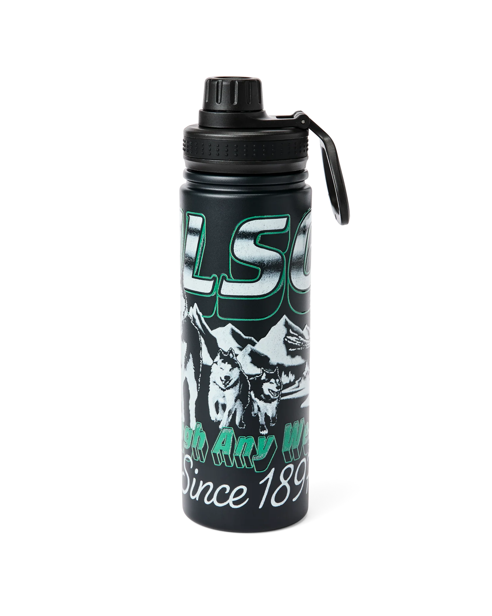 Huskies Graphic Insulated Water Bottle - Black