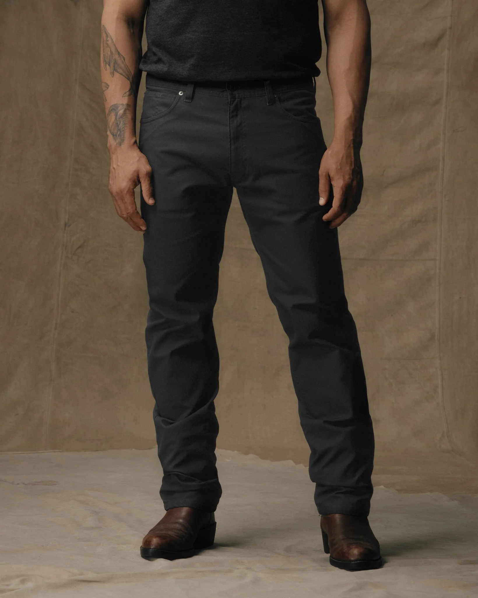 Dry Tin Cloth 5-Pocket Pants - Raven