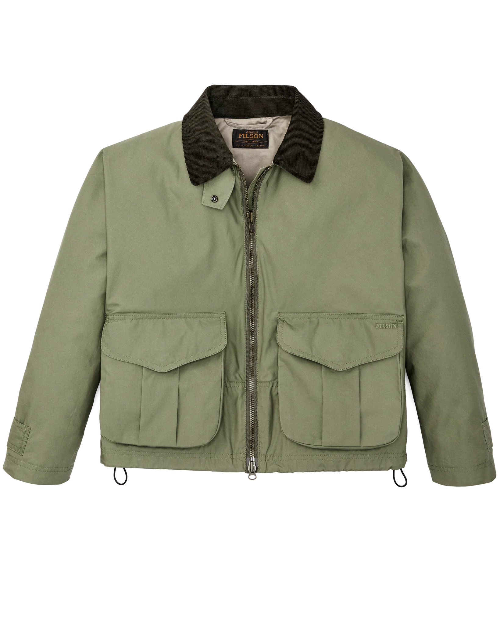 Women's Bronco Filson Embroidered Dry Wax Short Work Jacket - Slate Olive