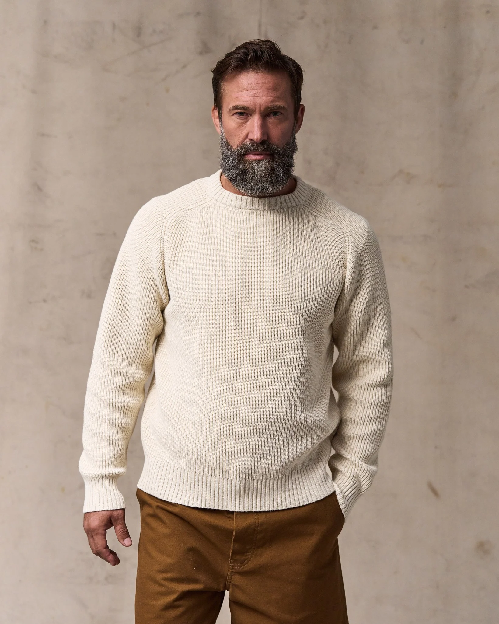 Vintage Cotton Crewneck Sweater - Natural