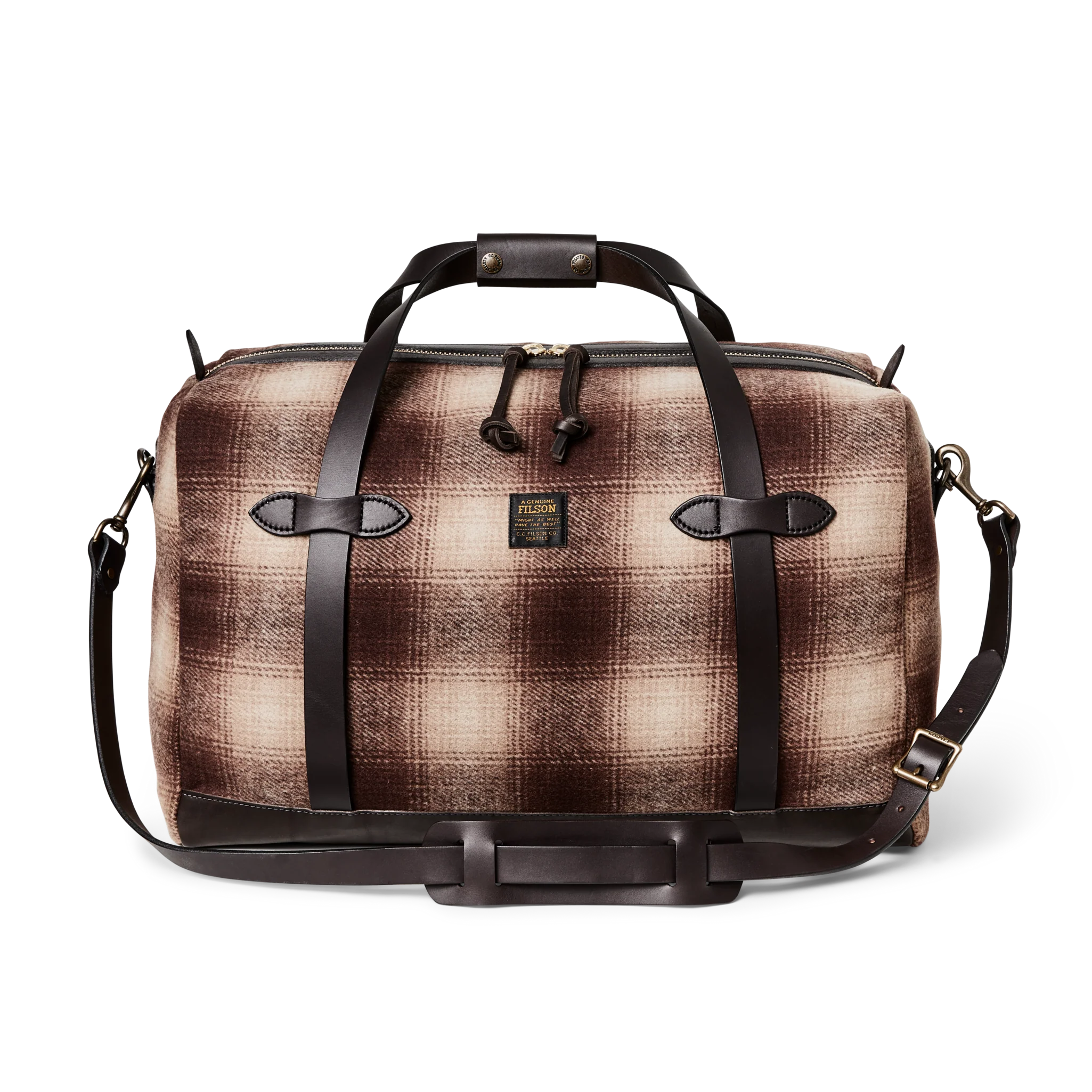 Medium Mackinaw Wool Duffle - Brown / Tan Ombre