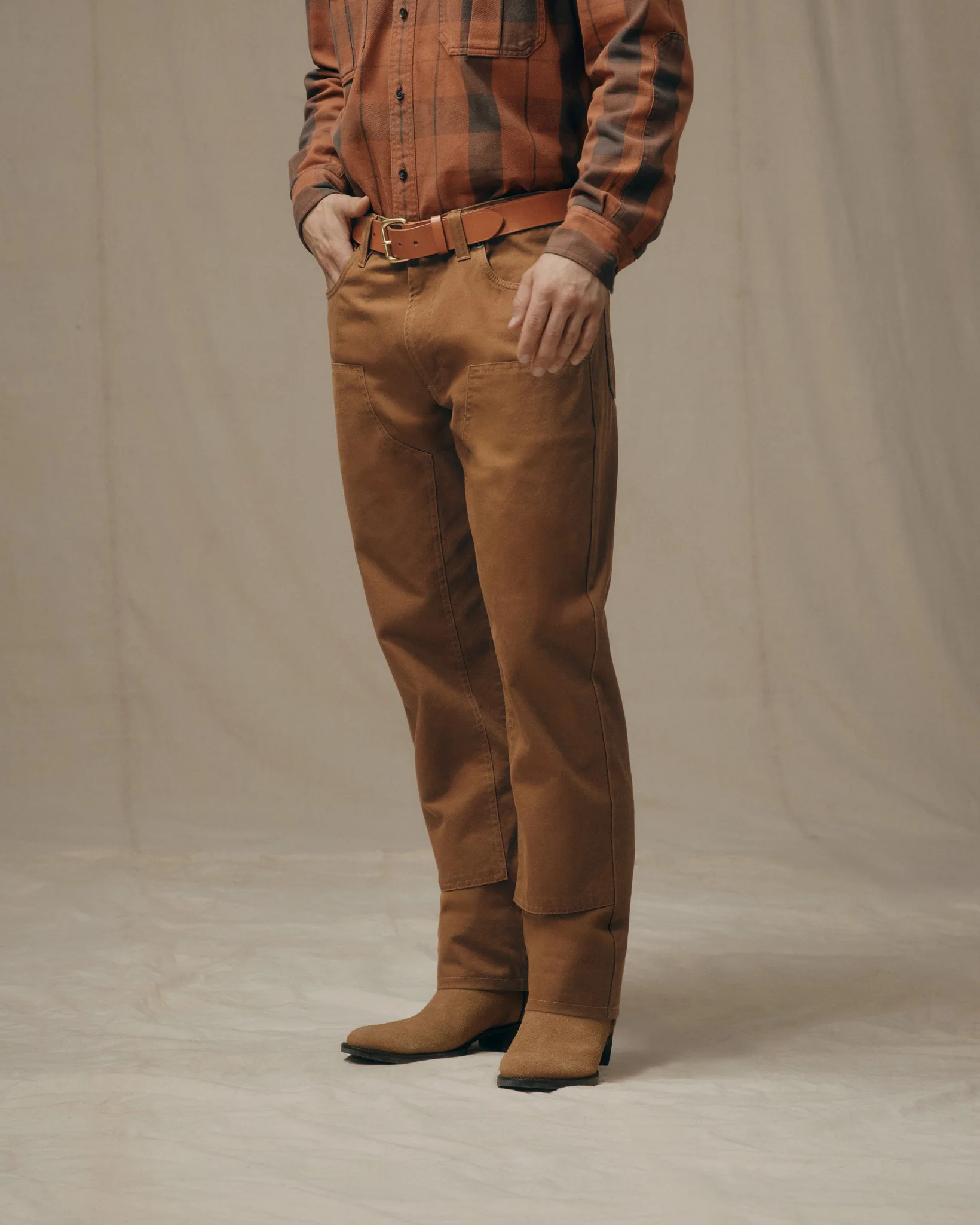 Dry Tin Double Front Pants - Whiskey