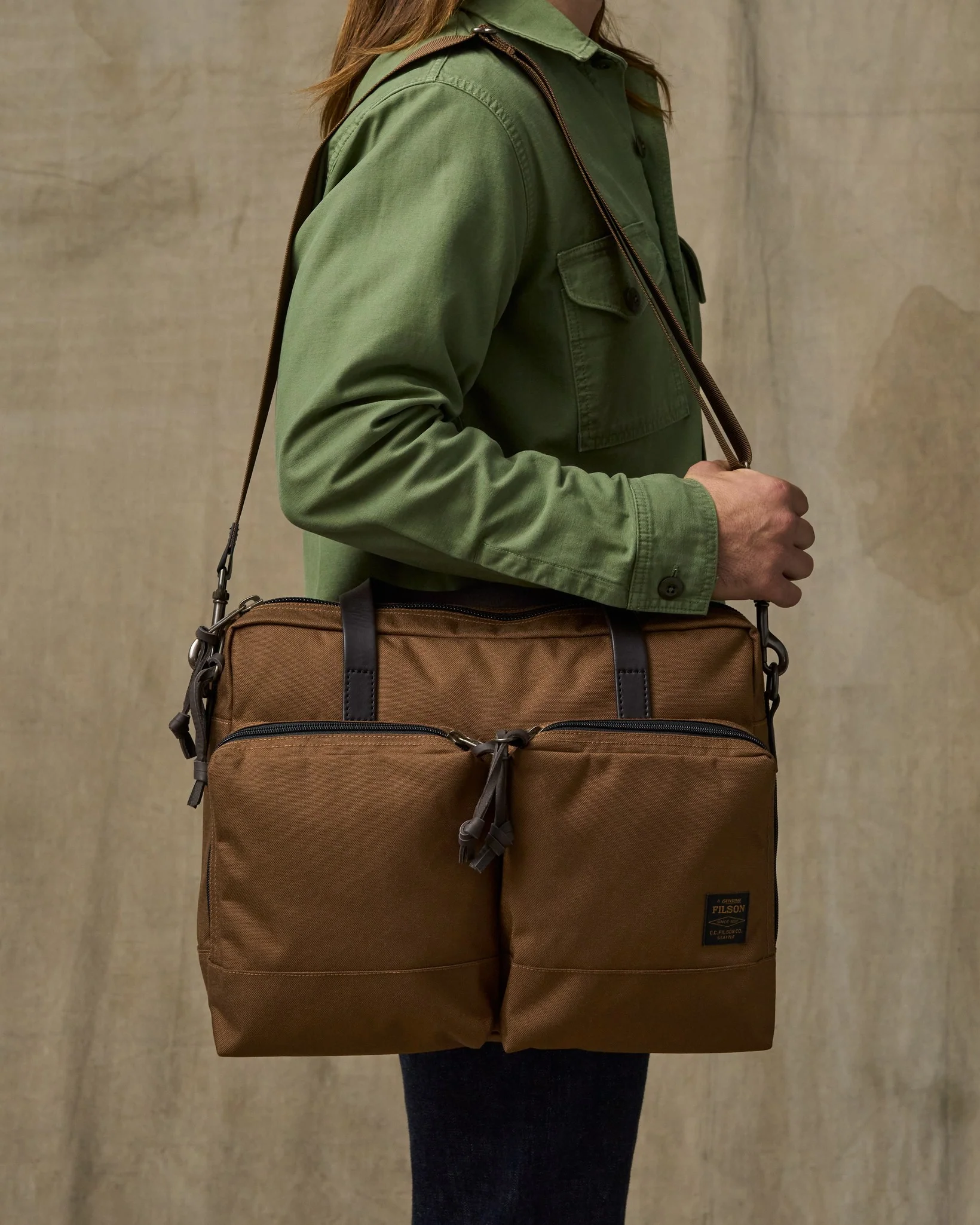 Dryden Briefcase - Whiskey