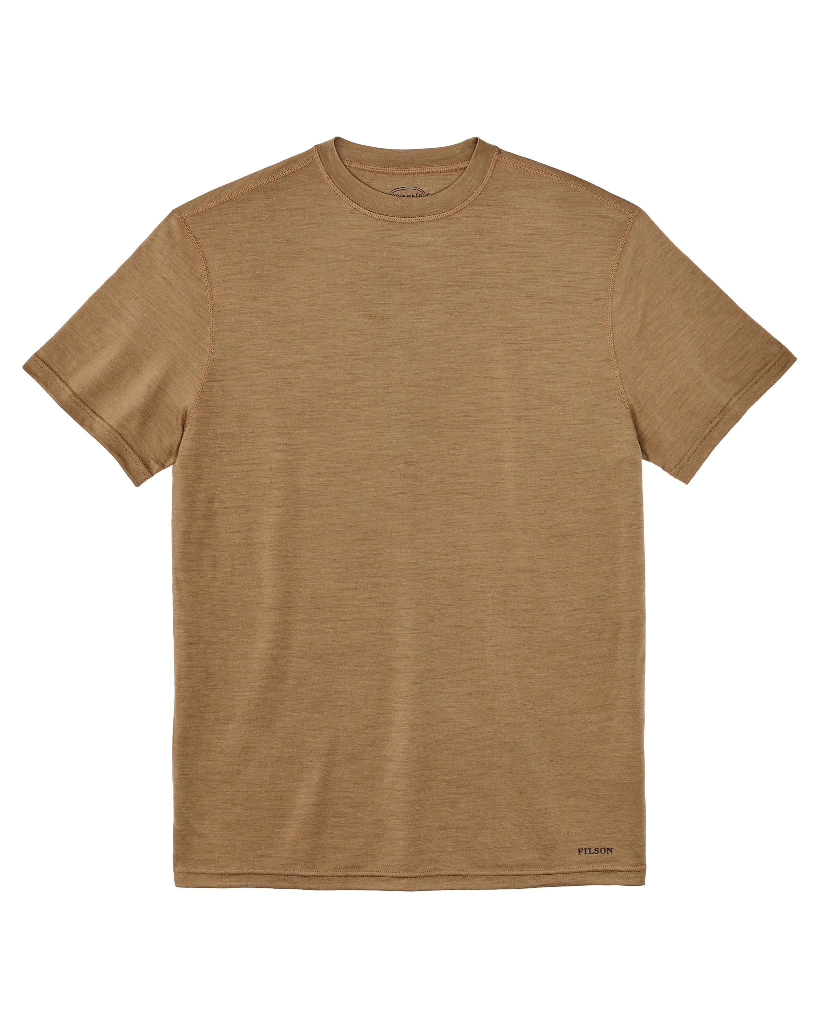 210g Merino Wool Short Sleeve Crewneck T-Shirt - Rugged Tan