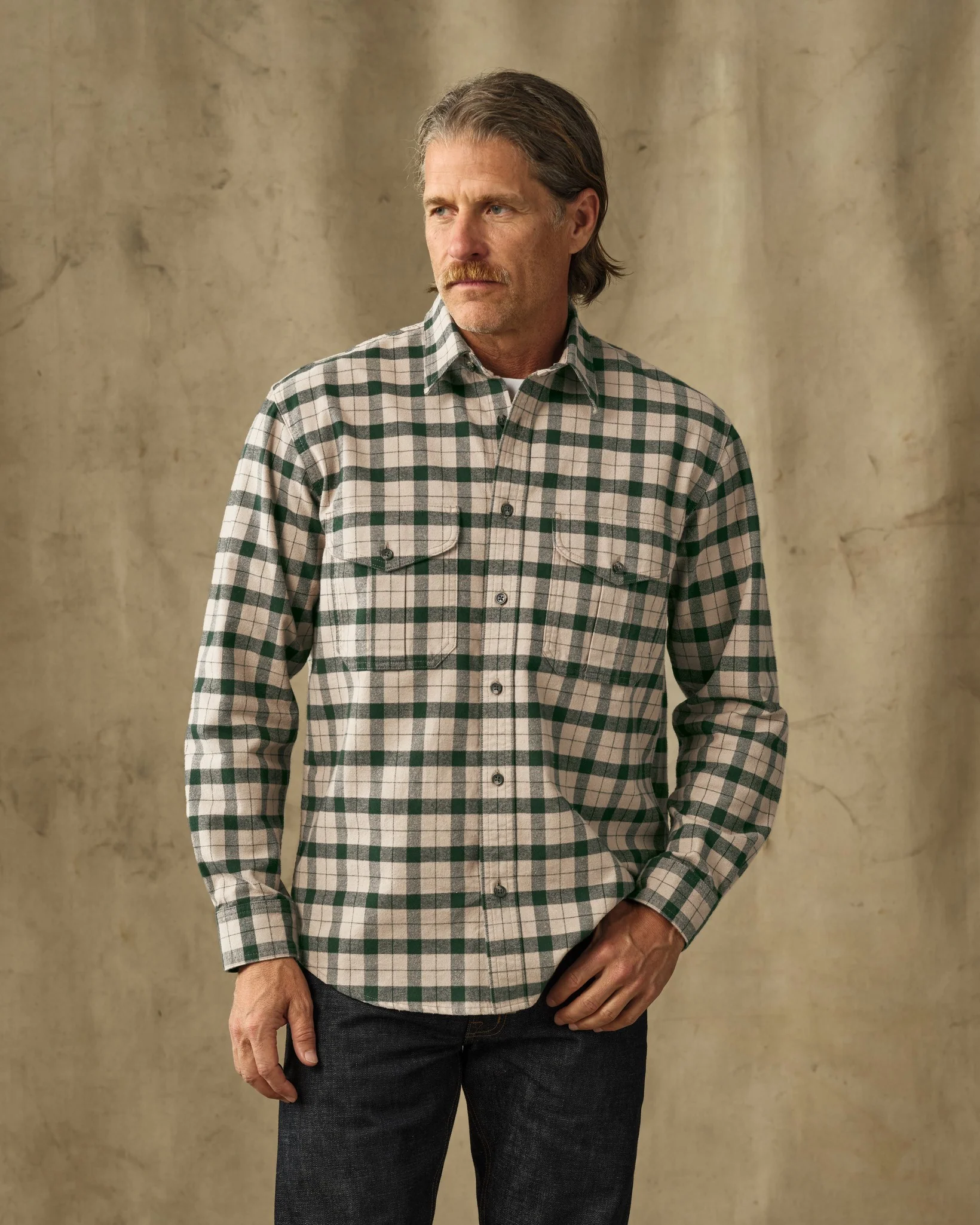 Alaskan Guide Shirt - Oatmeal / Pine Plaid