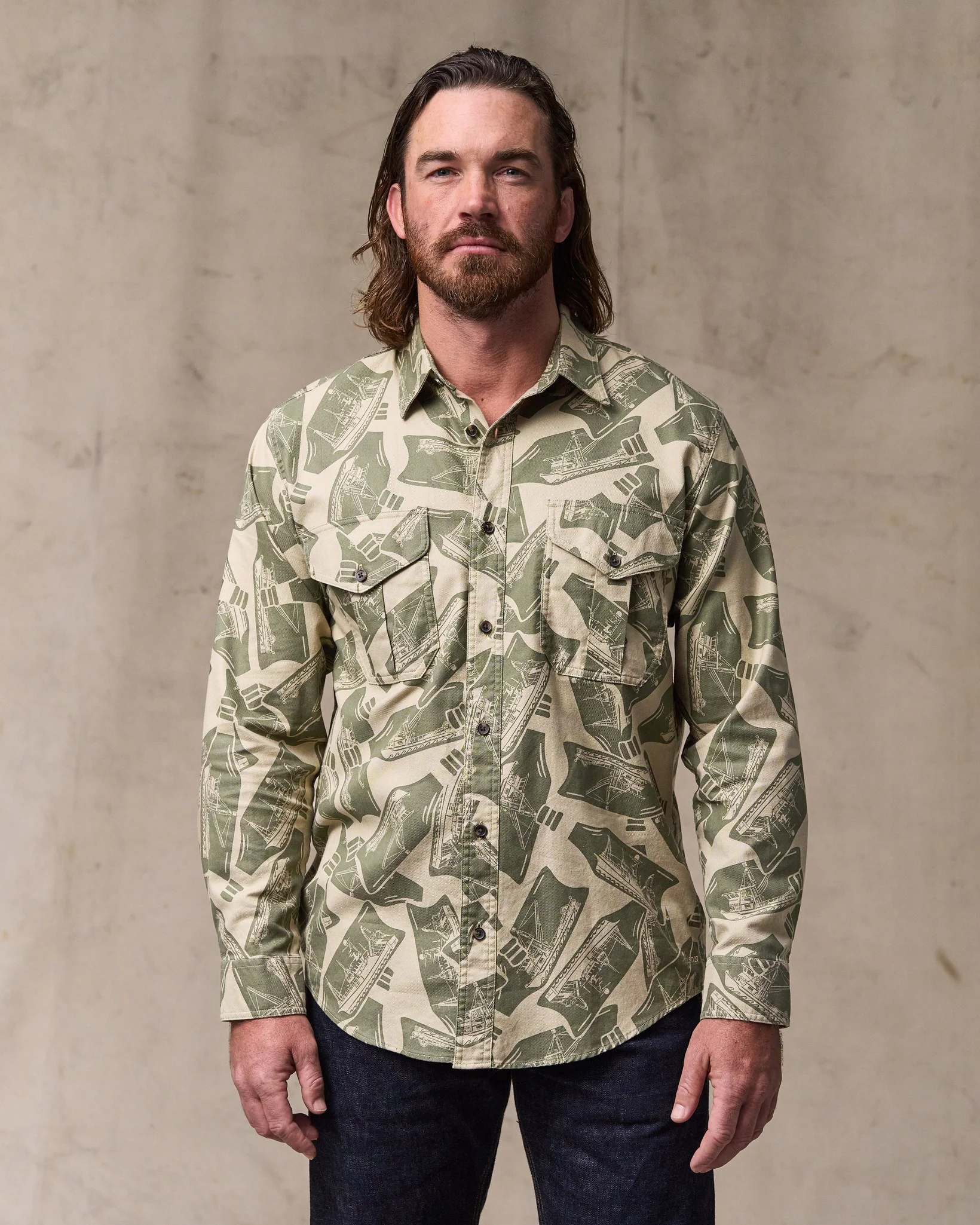 Lightweight Alaskan Guide Shirt - Khaki / Print