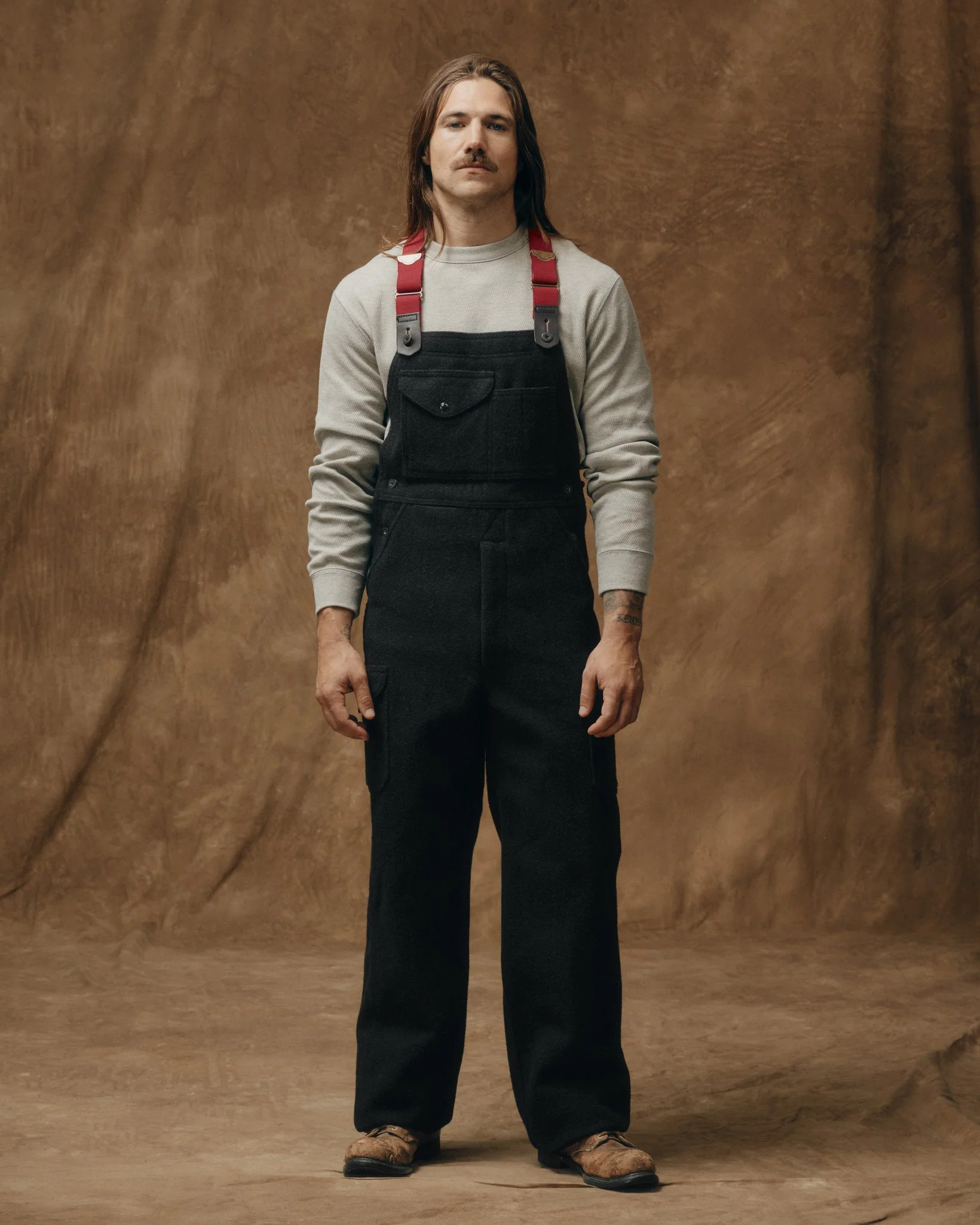 Mackinaw Wool Bibs - Charcoal